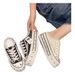 Unisex Canvas Slip-On Shoes Summer Outdoor Wear Casual Style Flat Bottom No-Back Loafers Korean Version Thick Heel_vogvips.com