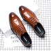 Euro Step 2025 New British Brogue Casual Trendy Breathable Fashion Pointed Toe Leather Formal Business Men's Shoes_vogvips.com