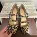 Sheepskin Version Of Genuine Leather Leopard Print Side Opening Mary Jane Shoes For Women Flat Evening Shoes_vogvips.com