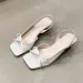 Free Delivery Fashion High Butterfly Dew Sandals Square Toe Slim Heels Women's Shoes_vogvips.com