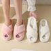 Chic Fur Cross Band Slippers For Women - Ultra-Soft Memory Foam Platform House Shoes For Winter Indoor Comfort_vogvips.com