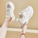 New Spring And Autumn Women's Breathable Mesh Sports Shoes, Korean Style Thick-soled Casual Soft-soled Running Dad Shoes_vogvips.com