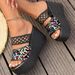 New Sequin Mesh Outside Wear Platform High Heels Fish Mouth Flip-flops_vogvips.com