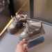 New Boys Solid Bottom Board Shoes Girls High Top Bread Shoes Velcro Baby Shoes_vogvips.com