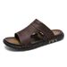 QZHSMY Summer Breathable Leather Shoes Man Outdoor Men Antiskid Beach Sandals Casual Sneakers_vogvips.com