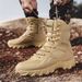 Men's Tactical Boots High Top Outdoor Military Boots For Hiking Camping Shooting & Extreme Sports - Durable PU & Mesh Construction Desert Work Boots_vogvips.com
