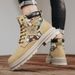European Warm Series Winter New High-top Round Toe Martin Leather Patchwork Fashion British Style Versatile Workwear Sports Men's Boots_vogvips.com