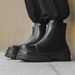 Front Zipper Lazy Welfare Casual Men's Boots Vintage Tooling Boots Outdoor Martin Boots_vogvips.com