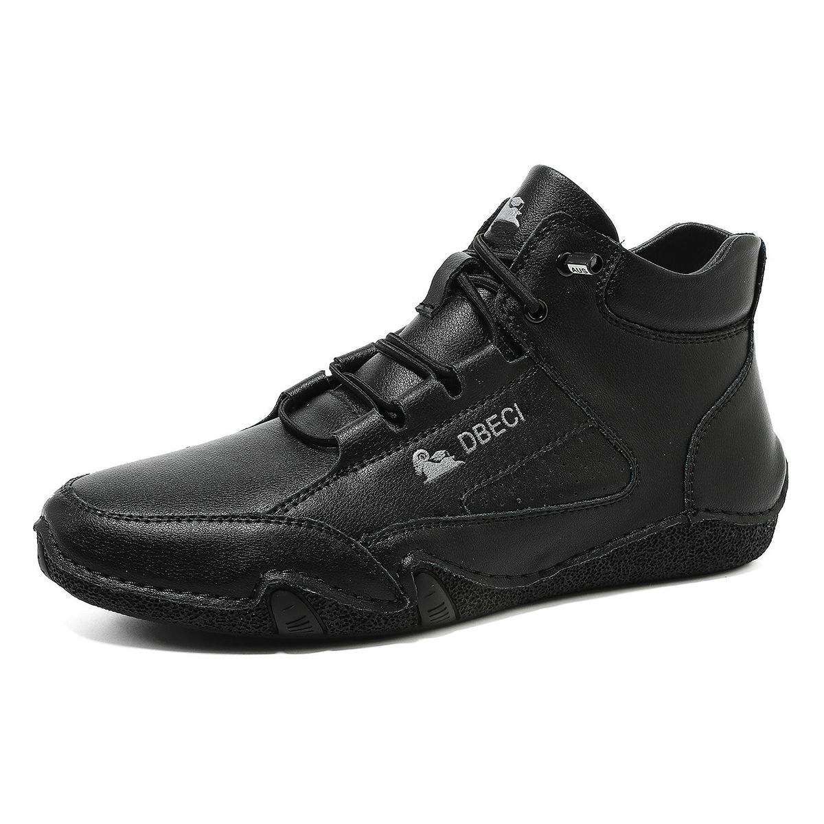 High-Top Fleece-Lined Warm Men's Shoes, Men's Casual Shoes, First-Layer Leather Martin Boots For Men_vogvips.com