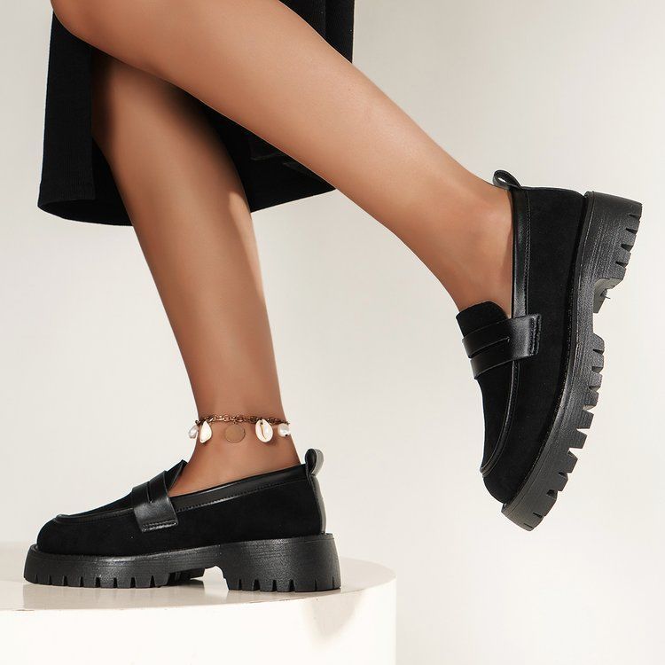 Large Size Loafer Shoes Shoes New Black Fashion Single Shoes Small Leather Shoes_vogvips.com