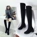 Over-the-Knee Long 2025 Autumn Winter New Slimming Mid-Heel High Round Toe Fashion Stretch Fabric Women's Boots_vogvips.com