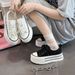 IG Laixini Genuine Leather Thick-Soled 2025 Spring New Student Sneaker Caual Veratile Trendy Single Korean White_vogvips.com