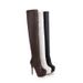 Autumn Winter Sexy Women Super High Thin Heel Waterproof Platform Large Size Round Toe Over-the-Knee Elatic Martin_vogvips.com