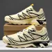 Women Minimalist And Mens White Mesh Outdoor Hiking Shoes With Black Graphic Print_vogvips.com