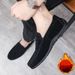 SHLIANG Winter Warm Men's Casual Shoes Cotton Lined Bean Boots Comfortable Slip-on Footwear For Men Lazy Shoes Lace-up Closure X0006_vogvips.com
