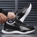 New Leather Sneakers Breathable Mesh Lightweight Thick Sole NNew-Slip Casual Men's New Shoes_vogvips.com