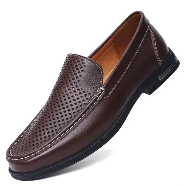 Men Usmarke Genuine Leather Slip On Slipper New Leisure Shoes For Men Designer Moccasins Hot Sale Drive Shoes_vogvips.com