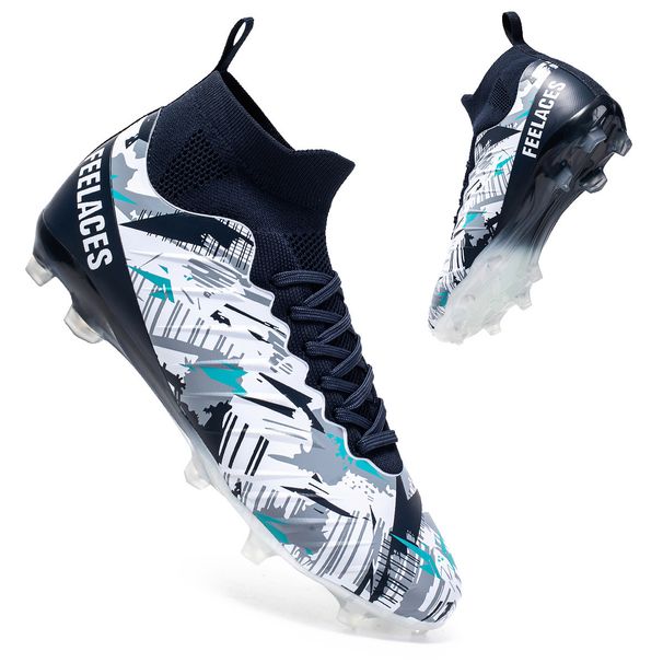 2024 New High-Top Long High-Quality Professional Training Sneakers Broken Spikes Football Shoes_vogvips.com