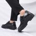 Men's Brogue Leather Dress Shoes With 8cm Hidden Heel_vogvips.com
