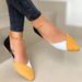 Women's plus Size 43 Flat Shoes Color Block Pointed Toe Casual Summer Professional Work Trendy_vogvips.com