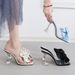 Small Diamond Cool Slippers Female Summer New Korean Version Fairy Wind Sweet Bow Half Drag High Heel One Word Drag_vogvips.com