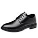 Euro Step Spring New High-end Business Casual Formal Security Guard Groomsman Men's Leather Shoes Invisible Height Increase_vogvips.com