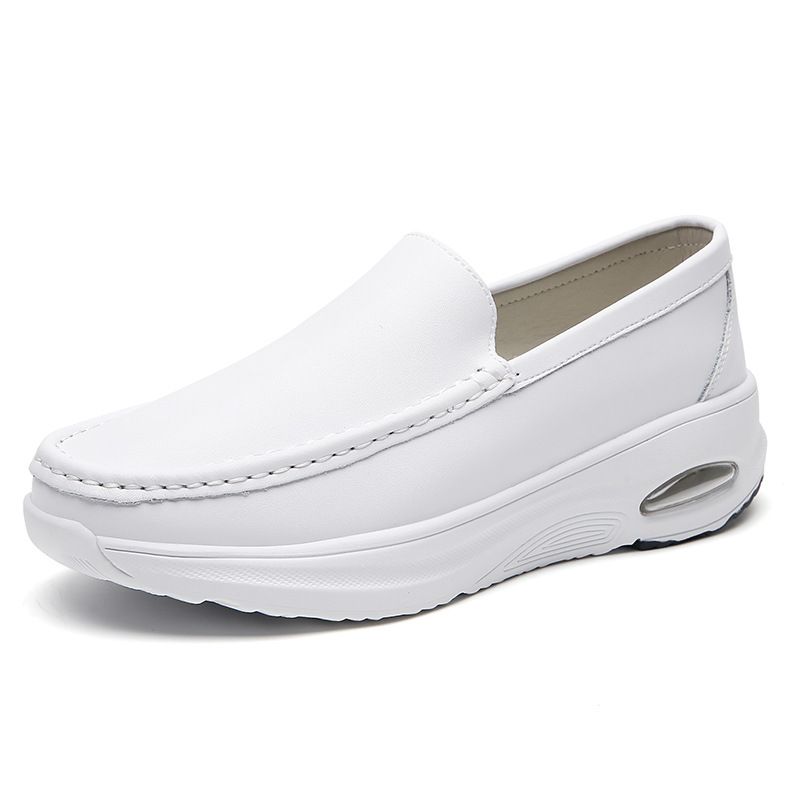 Four Seasons Air Cushion Nurse For Men, Hollow Casual Thick Genuine Leather, Comfortable Breathable Soft Sole_vogvips.com