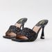 MS Women's Strappy Glitter Stiletto Sandals - Square Toe Open-Toe High Heels For Summer, Black/Red/Gold, Size 36-42_vogvips.com