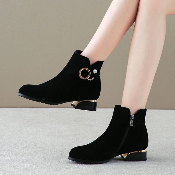 35-44 Martin Large Size Shoes British Style 40 Wide Feet Fat Sister Mm Autumn New Short Women's Boots_vogvips.com