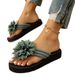 Women's Fashionable Flat Sandals Floral Decor Casual Beach Outerwear Summer_vogvips.com