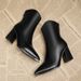 2023 Internet Celebrity Pointed Toe Chunky Heel High-End Short For Women Autumn Winter High Heels Petite French Style_vogvips.com