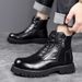 European Warm Series Martin High Autumn New Fleece Lined Warm Business Casual Height Increasing Mid Top Leather Shoes Men's Work Boots_vogvips.com