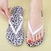 Summer New Flat Fashion Leopard Print Flip-Flops For Women, Non-Slip Plastic Outdoor Beach Toe-Post Sandals_vogvips.com