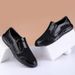Men's Net Shoes Casual Soft Sole The Elderly Father Shoes Casual Men's Shoes Round Head Lace-up_vogvips.com