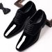 Men's Lightweight Formal Business Leather Shoes Low-Block British Style Pointed Toe Wedding Dress Shoes_vogvips.com