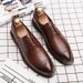 Suitable For All Seasons Leather New Korean Style British Large Size Trendy Business Formal Brogue Casual Nightclub Thick Sole Men's Shoes_vogvips.com