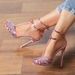 2025 New Sexy Thin Strap Large Size Buckle Hollow Out Elegant High Heel Women's Sandals_vogvips.com