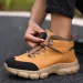 Men's Winter Fur Lined Hiking Waterproof Non Slip Rotary Buckle Snow Boots For Cold Weather Outdoor Daily Wear_vogvips.com