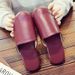 Women's Shoes New Home Wooden Floor Leather Slippers Home Baotou Home Men And Women Indoor Silent Non Slip Spring And Autumn Slippers_vogvips.com