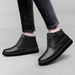 First Layer Cowhide Martin Boots Men's Genuine Leather High-top Casual Board Shoes Thick-soled Velvet Thermal Cotton Boots Medium Tube_vogvips.com