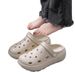 Women's EVA Cropped Shoes Summer Thick Soled Non Slip Slippers Height Increasing Odor Resistant Outdoor Beach Shoes For Men_vogvips.com