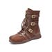 Women Boxing Boots Augu Shiden Boxing For Women 2025 New Autumn Winter Thick Sole Melard Mid-Calf Wtern Short Boots High-Top Training_vogvips.com