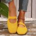 New Large-size Hollow-out Fly-knit Flat Women, Breathable Slip-on Square-toed Work Shoes For All Seasons,_vogvips.com