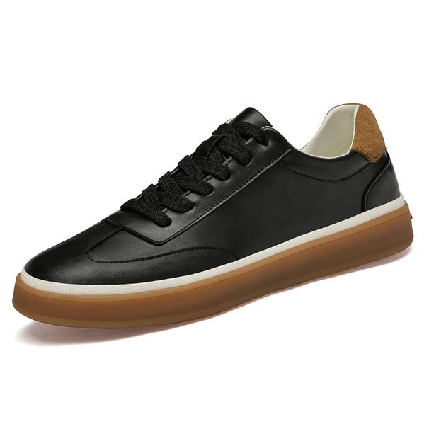 Genuine Leather Little White Shoes Men's First Layer Cowhide Retro Beef Tendon Sole Sports Moral Training Shoes Flat Comfortable Casual Board Shoes_vogvips.com
