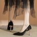 6683E Pearl Chain Satin Fine Heel High Heels Women's Elegant French Style Versatile Single 2024 New Commuter Shoes_vogvips.com
