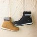 Vintage Style Women's Ankle Boots With Zipper - PU Leather Work Boots For Women - Comfortable Round Toe Casual Shoes (Sizes 36-42, Black/Yellow)_vogvips.com