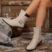 Plus Size Fashion Boots For Women Chunky Heel Pointed Toe Mid-Calf Autumn Export Ankle Boots_vogvips.com