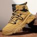 European Warm Series Martin Autumn Outdoor Hiking High-Top Short Men's Non-Slip Wear-Resistant Yellow Work Boots 2025 New Model_vogvips.com