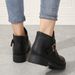 Autumn Winter New Plus Size Women's Round Toe Side Zipper Chunky Heel Ankle Fashion Boots Style_vogvips.com