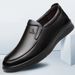 Business Casual Leather Shoes Men's Slip-On Anti-Slip Soft Bottom Breathable Round Toe Adult Footwear Comfortable_vogvips.com